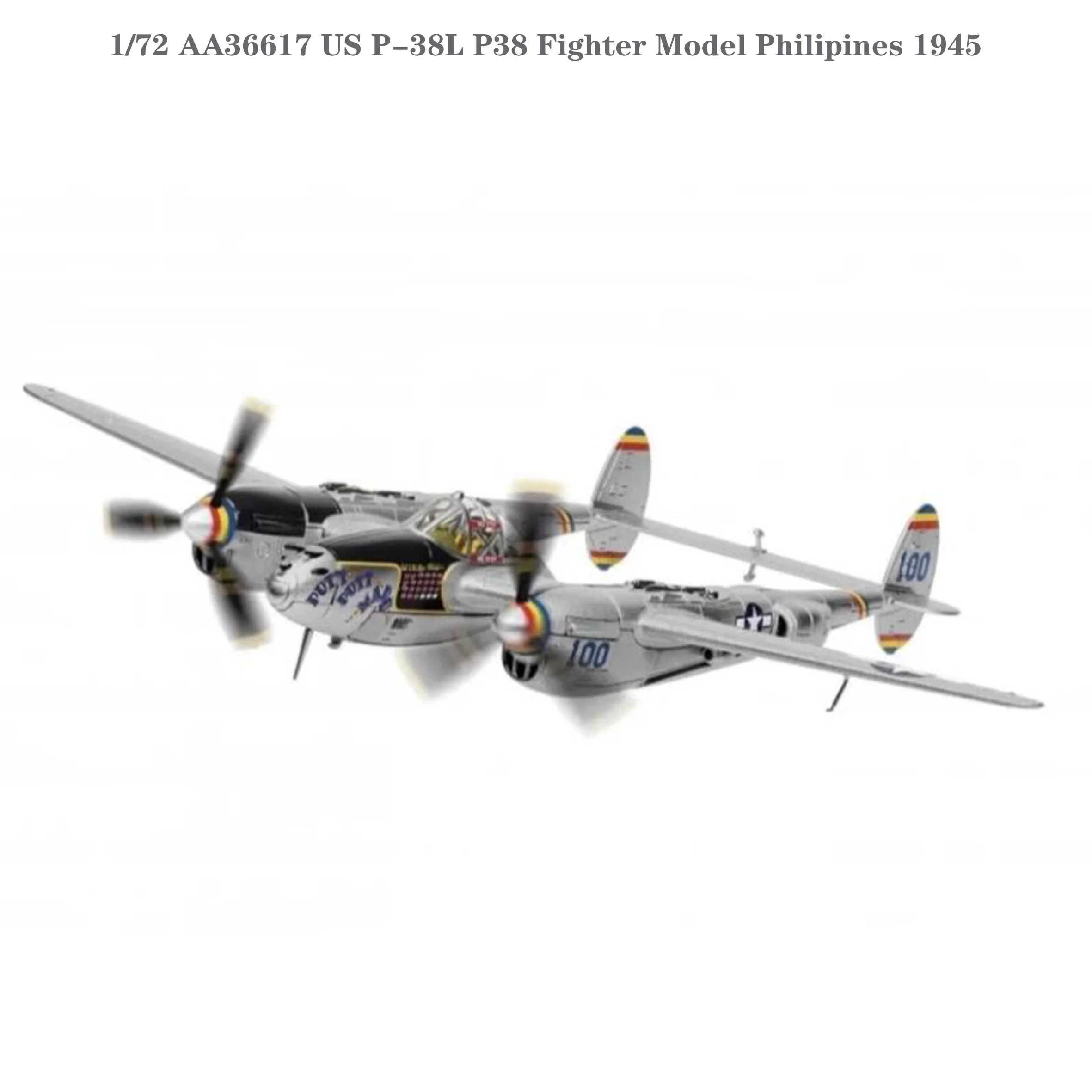 Fine 1/72 AA36617 US P-38L P38 Fighter Model Philipines, 1945  Alloy finished product collection model