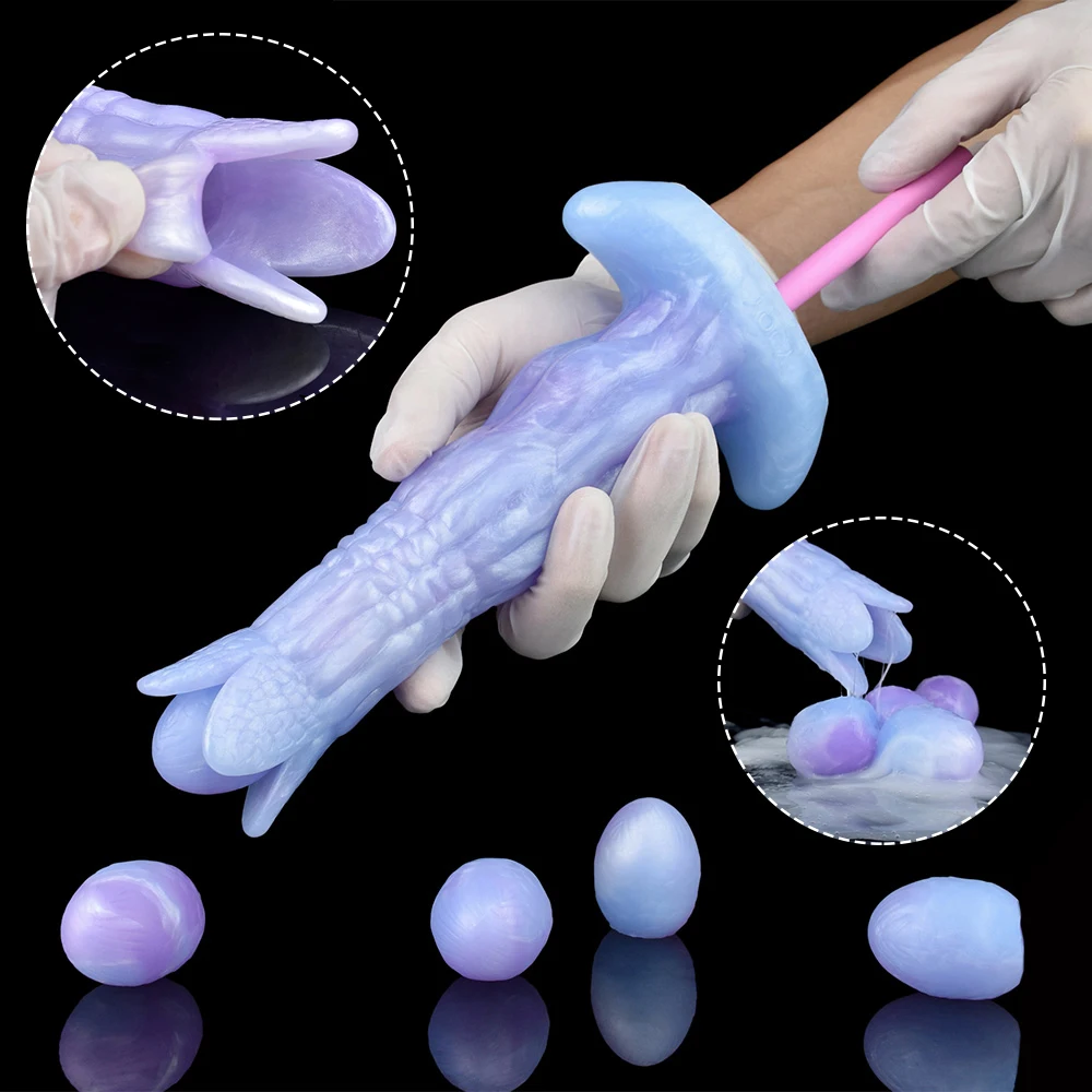 YESBUY-juguete de Ovipositor de empuje Manual para hombres y mujeres, consoladores huecos para poner huevos, masajeador Vaginal y anal, producto para adultos mayores de 18