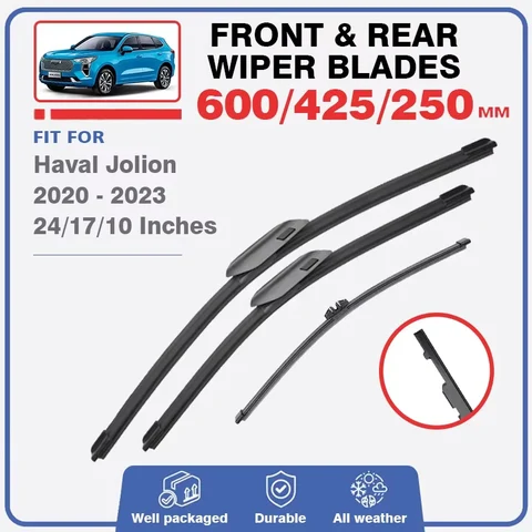 Набор передних и задних щеток стеклоочистителя для Haval Jolion 2021 2022 2023, Jolyon HEV, гибридные аксессуары для лобового стекла, щетки для окон