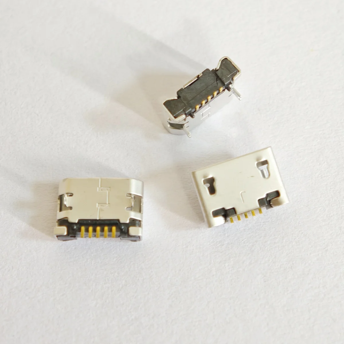 100Pcs Micro USB Connector 5Pin Female Socket 5.9mm Extension Long Leg Pin 1.5mm Flat Mouth Data Plug Charger Charging Dock Port