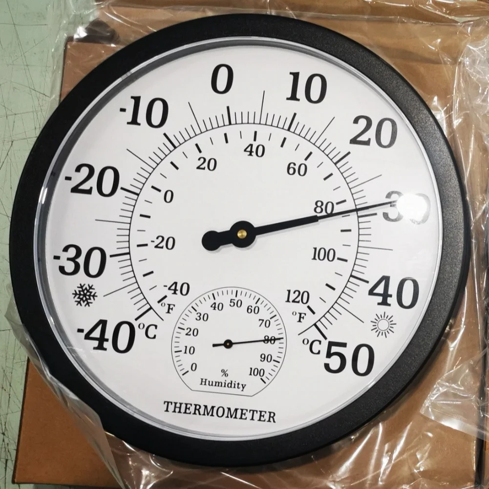25cm Wireless Indoor Outdoor Thermometer Hygrometer with Automatic Calibration for Accurate Temperature and Humidity