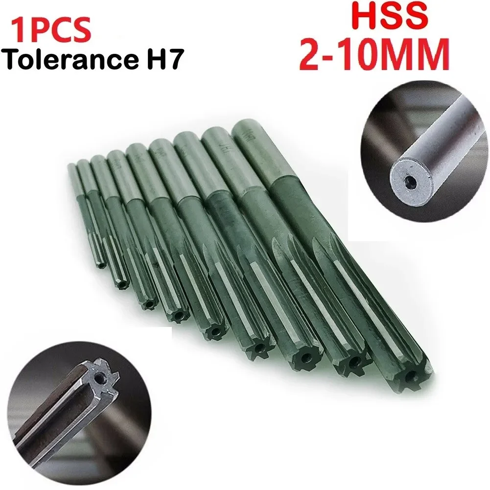 1PC 2-10mm Straight Shank Reamer HSS H7 Machine High Speed Steel Parallel Flute Machine Reamers With Parallel Shanks Power Tools