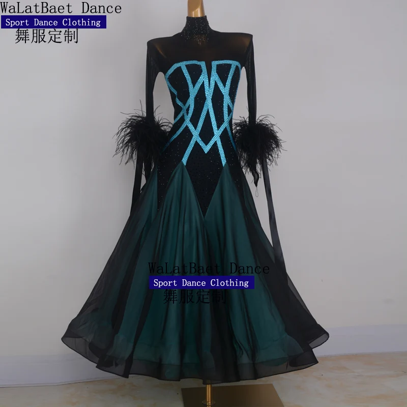 

Free Customized Ballroom Dance Dresses Women New Style Sexy Back Tango Flamenco Modren Waltz Ballroom Competition Dancing Dress