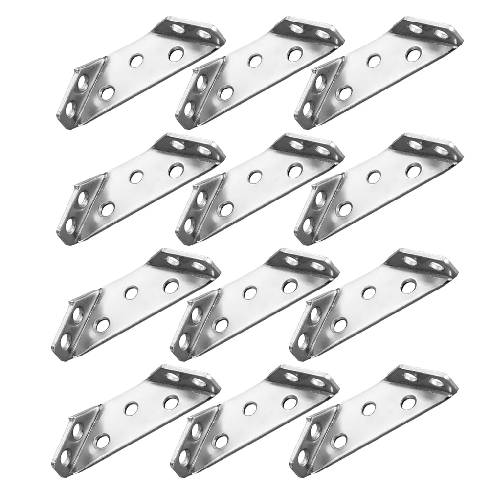 

20 Pcs Furniture Corner Brackets Durable Stainless Connectors Countertop Shelves Cabinet Triangle Angle Household Hardware