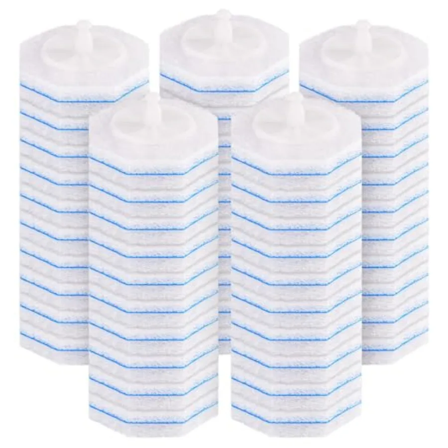 

50 сменных насадок для туалетной щетки, совместимых с Clorox, подходят для большинства одноразовых туалетных щеток для чистки ванной комнаты