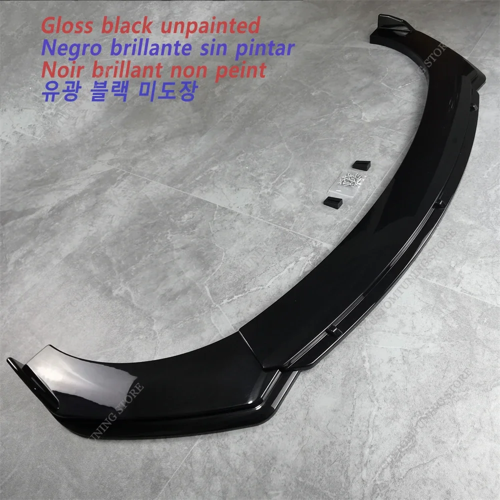 For AUDI A6 S6 C6 Front Bumper Lip Spoiler Splitter Diffuser Retroft A6 4F TFSI TDI FSI S-Line 2004-2011 Bodykits Tuning