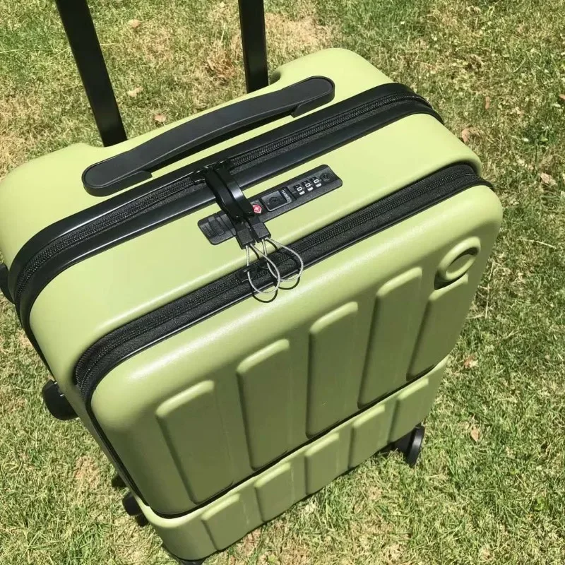 Front Opening 20 inch Trolley Case With wheels Password Travel Suitcase Boarding Box Rolling Luggage With USB Charging Suitcase