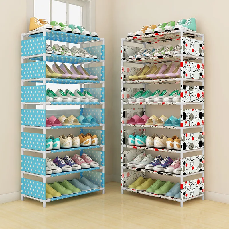 Shoes Organizers Multilayer Simple Fabric Shoe Rack Home Living Room Bedroom Space Saving Shoe Cabinets Dormitory Shoe-shelf