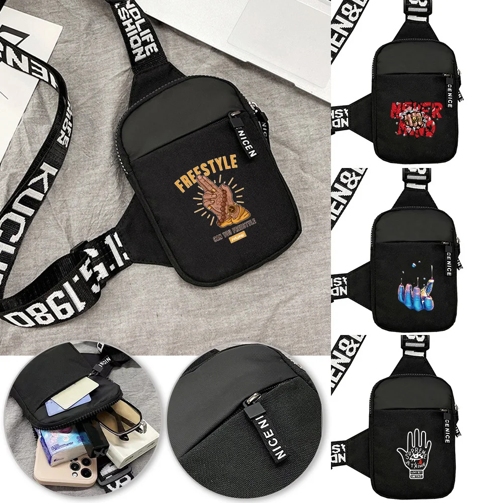 

2025 New Men Chest Pack Large Capacity Casual Sport Chest Bag Hand Series Fashion Multi-functional Travel Hiking Crossbody Bag