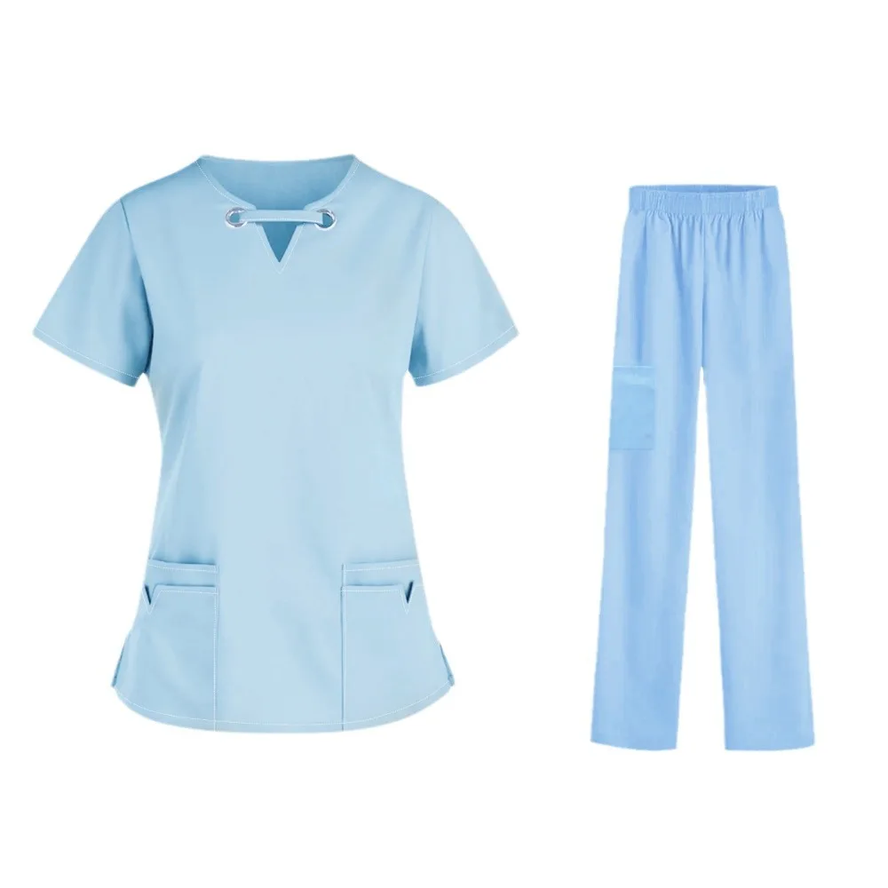 Slim Fit Medical Scrubs Uniform Women Scrub Sets Nursing Accessories Hospital Surgery Gowns Dental Clinic Beauty Salon Workwear