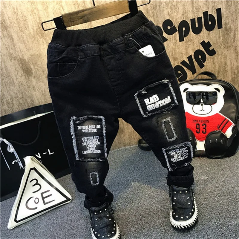 Children Pants Winter Boys Thickened Jeans Spring Baby Boys Casual Trousers Fashion Children Clothing Jeans Boys Kids Pants