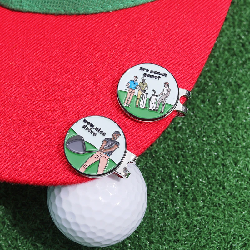 Golf Ball Mark with Magnetic Golf Hat Clip Marker Funny Gilmore One Putt Eagle Tiger Cap Design Golf Accessories Golfer Gifts