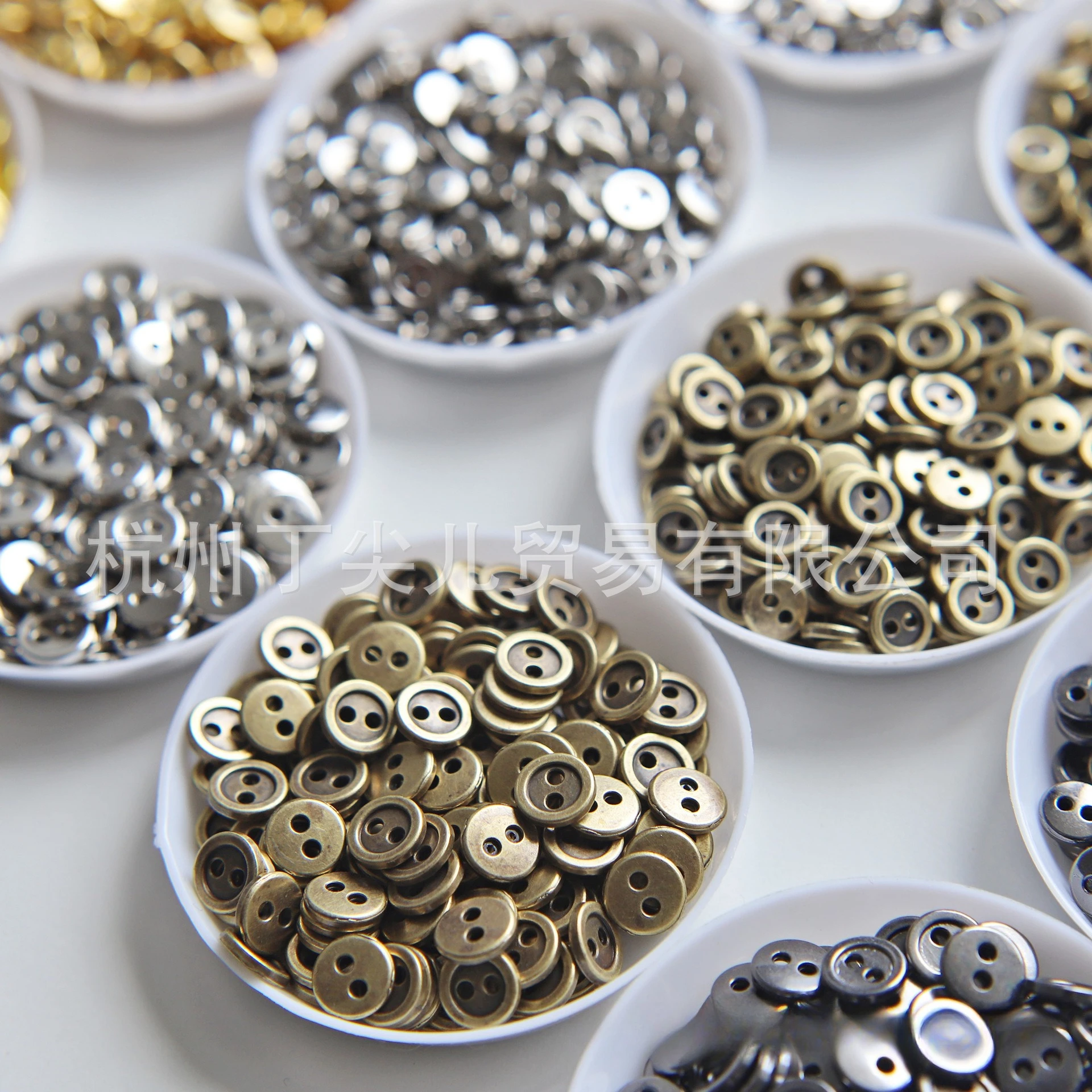6/7/8mm 100pcs Mini Buttons Metal Two Eyes Button for DIY Doll Clothes Handmade Card Making Scrapbooking Sewing Handicrafts