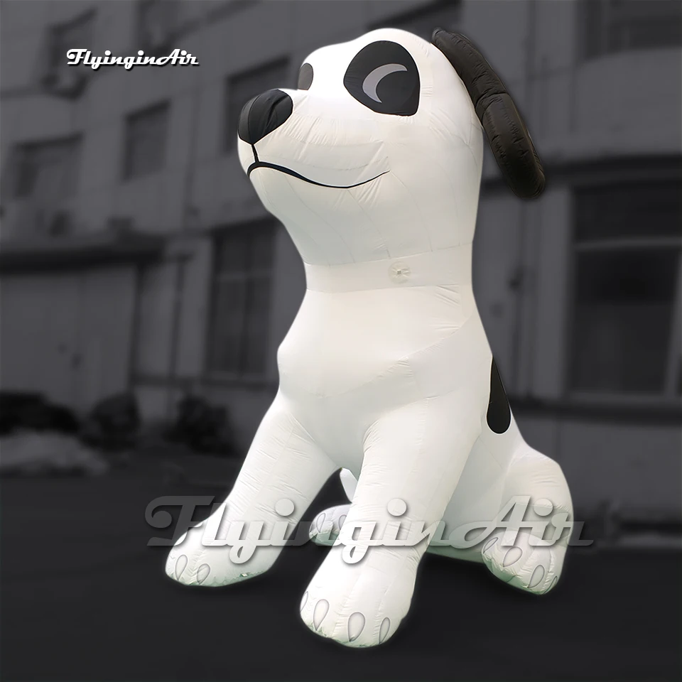 

Cute Large Advertising Inflatable Dog Balloon Cartoon Animal Model White Air Blow Up Puppy For Event