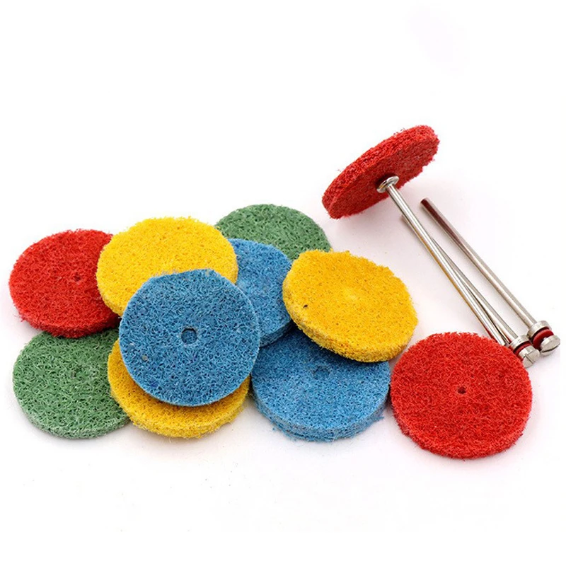 5pcs 2.35/3mm Shank Grinding Wheel Nylon Fibre Abrasive Point T-shaped Sanding Head Abrasive Buffing Wheel Polishing Rotay Tools