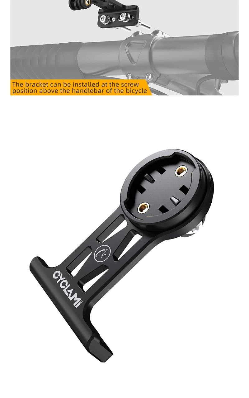 CYCLAMI Extended Out-Front Mount Fahrradlenkerhalterung für NiteRider Adapter Sport Action Kamera Garmin XOSS G+ IGSPORT RAVEMEN – Detail 13