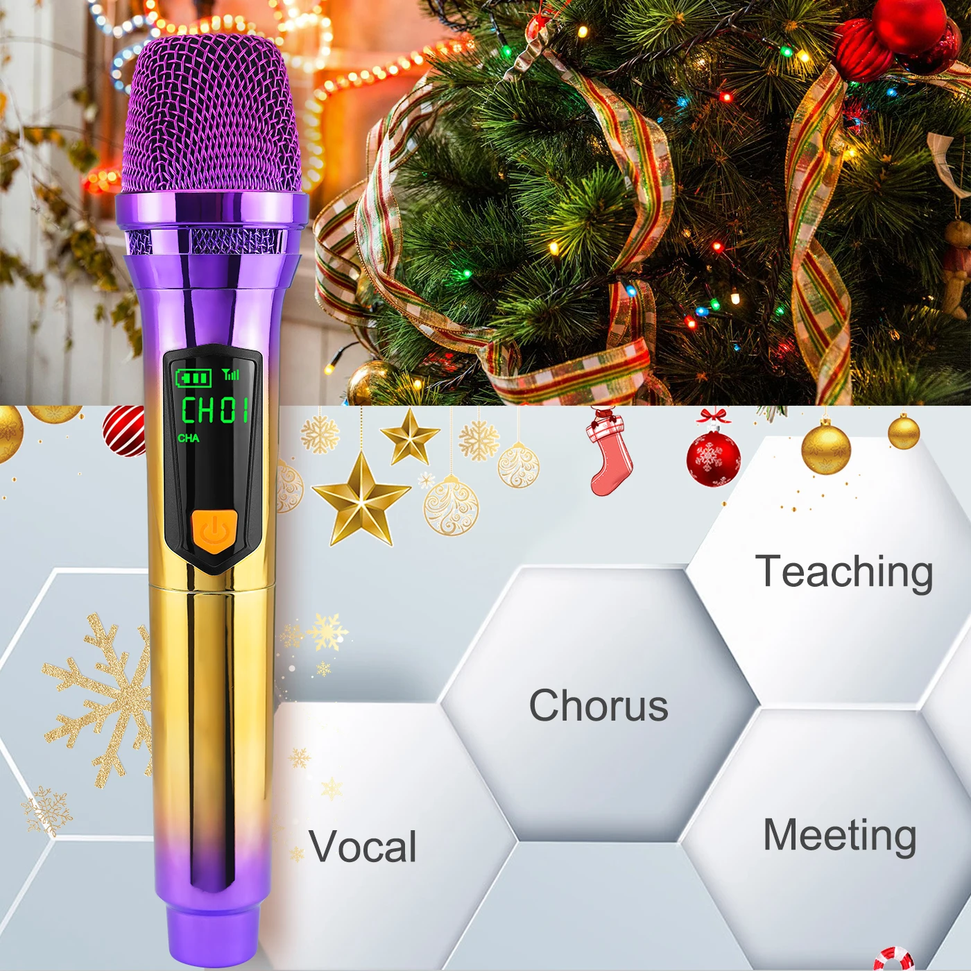 Rechargable Party Universal Wireless Microphone Dynamic Microphone Handheld Mic Micphone Professional Church Show Meeting Party