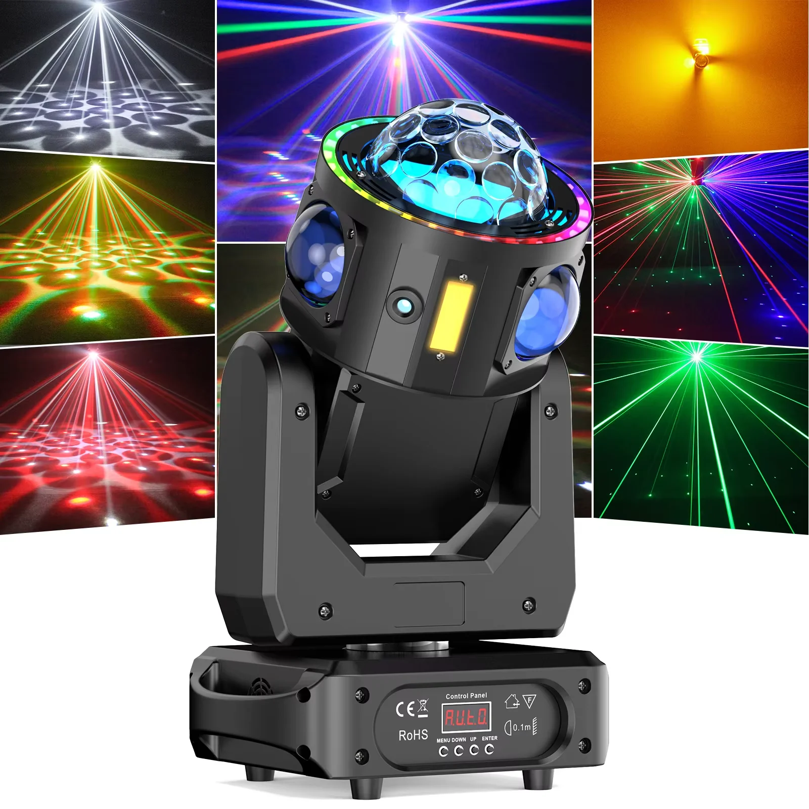 120W RGBW LED ruchoma głowa sceniczna DMX512 z efektem wiązki aktywowanym dźwiękiem do DJ, dyskotek i pokazów