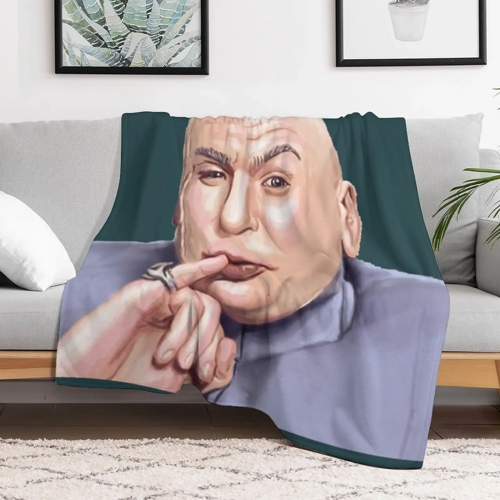 New Dr. Evil (Austin Powers) Throw Blanket Thin Luxury St Blankets Sofas Of Decoration Plaid on the sofa Blankets