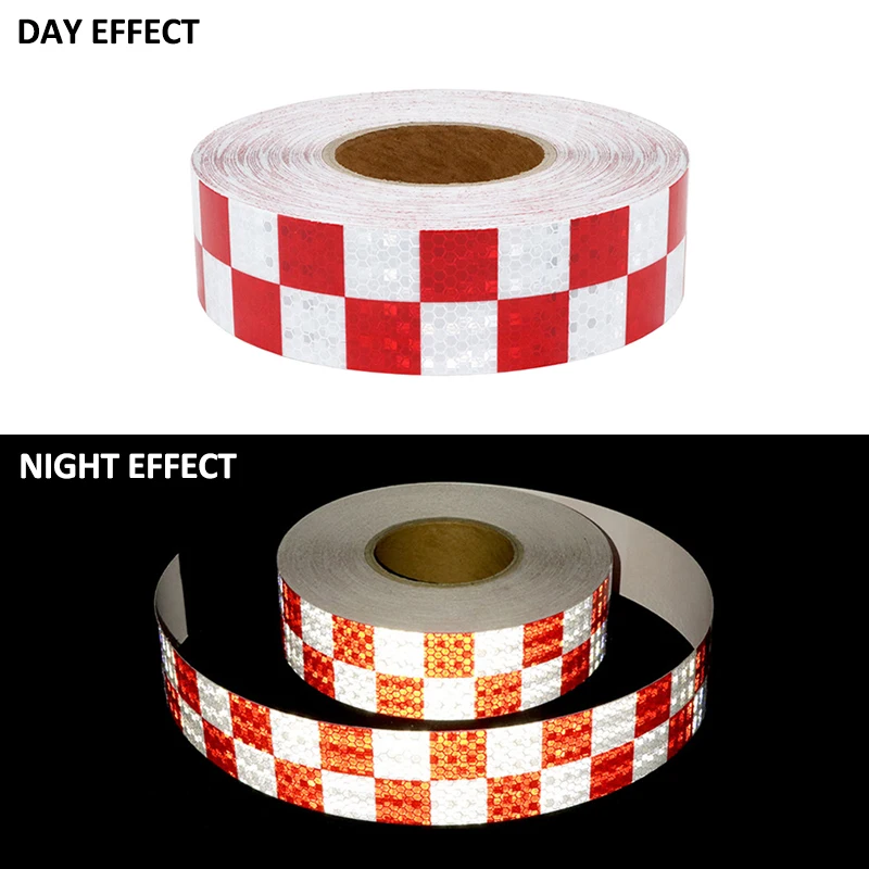 Roadstar 5cmx25m High Visibility Conspicuity Reflective Tape Car and Motorcycle Warning Tape for Fashion Road Safety