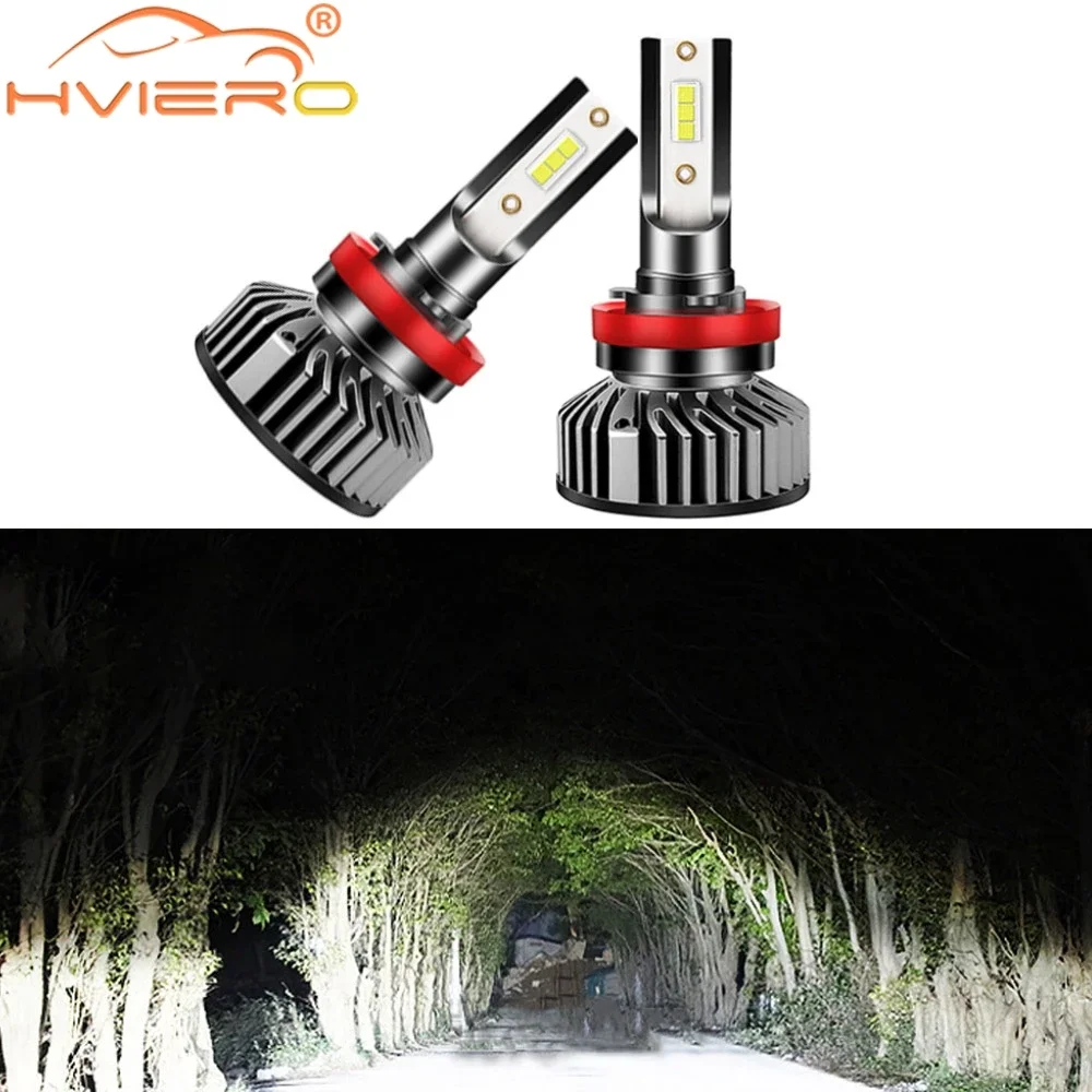 

2Pcs LED H8 F2 CSP Car Headlight 16000LM 12V Waterproof Headlamps Signal Bulb Fog Spot Light Daytime Running Lamp Brake Lights