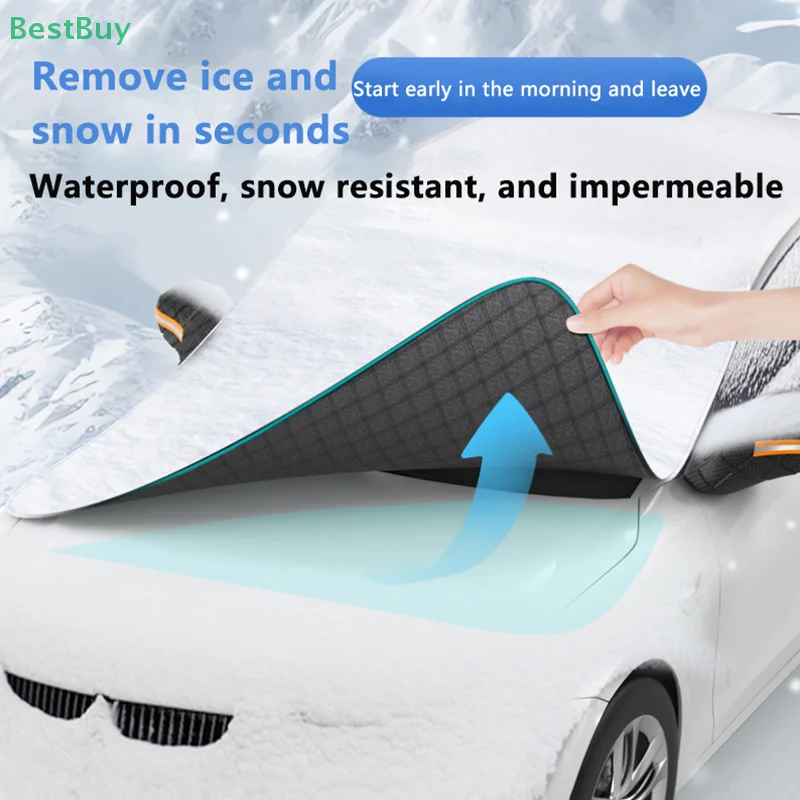 Winter Car Window Snow Cover Large Size Magnetic Car Windshield Snow Cover Anti Freeze Snow Windshield Covers Glass Sun Visor