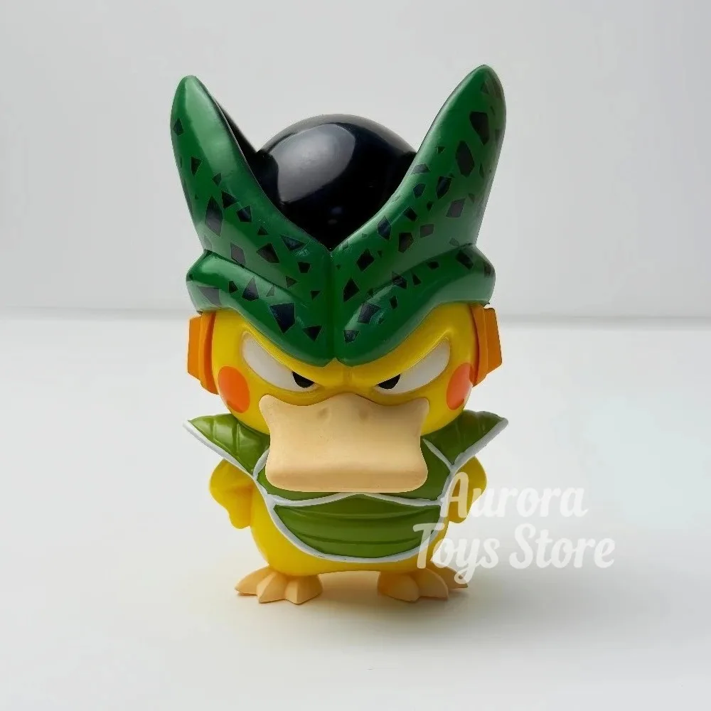 10-12cm anime figura dragon ball z célula cosplay psyduck figura de ação brinquedos presente de halloween boneca
