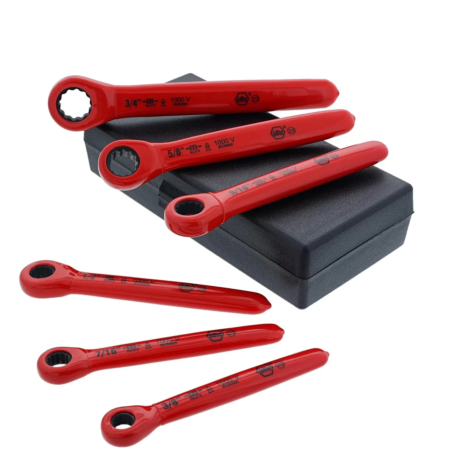 91 Ratchet Wrenches, Inch With Insulated Handle, 6 Piece Set