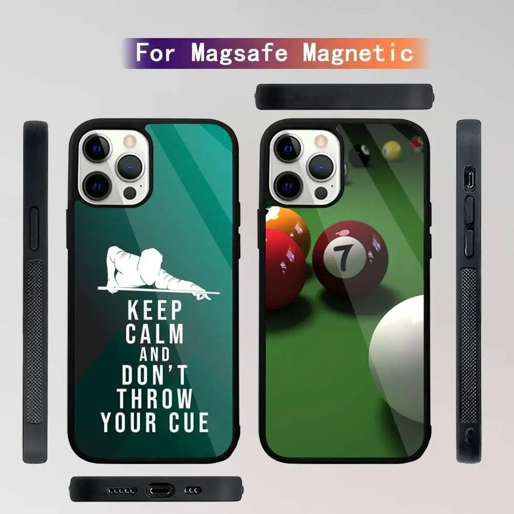

Billiards Ball Snooker Phone Case For iPhone 16,15,14,13,12,11,Plus,Pro,Max Mini Magsafe Magnetic Wireless Charging