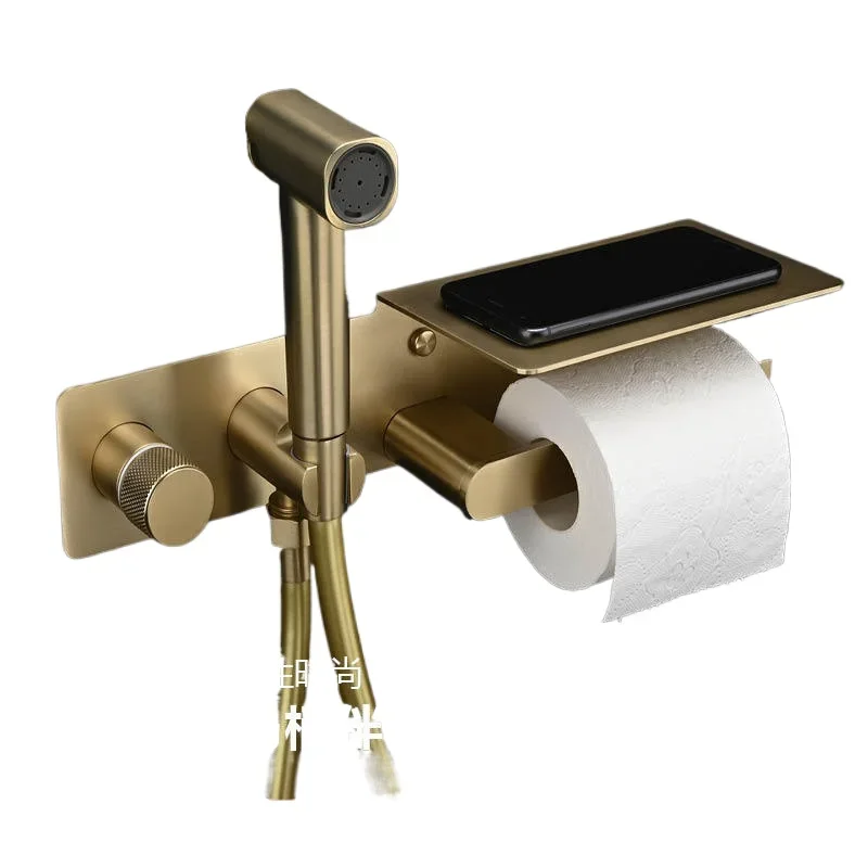 Toilet significant other hot and cold multifunctional washing machine multifunctional tissue holder concealed spray gun