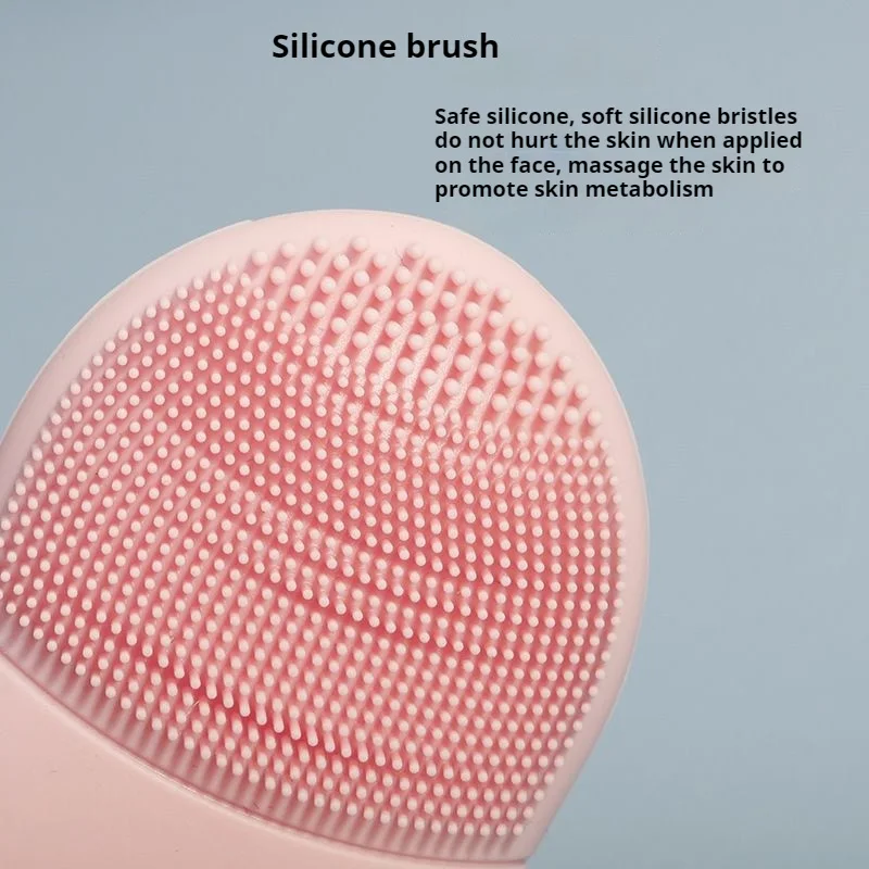 Doppelseitige Silikon-Gesichtsreinigungsbürste, manuelle Massage, Gesichtsreinigungsbürste, weiche Borsten, Tiefenreinigung, Peeling-Werkzeug