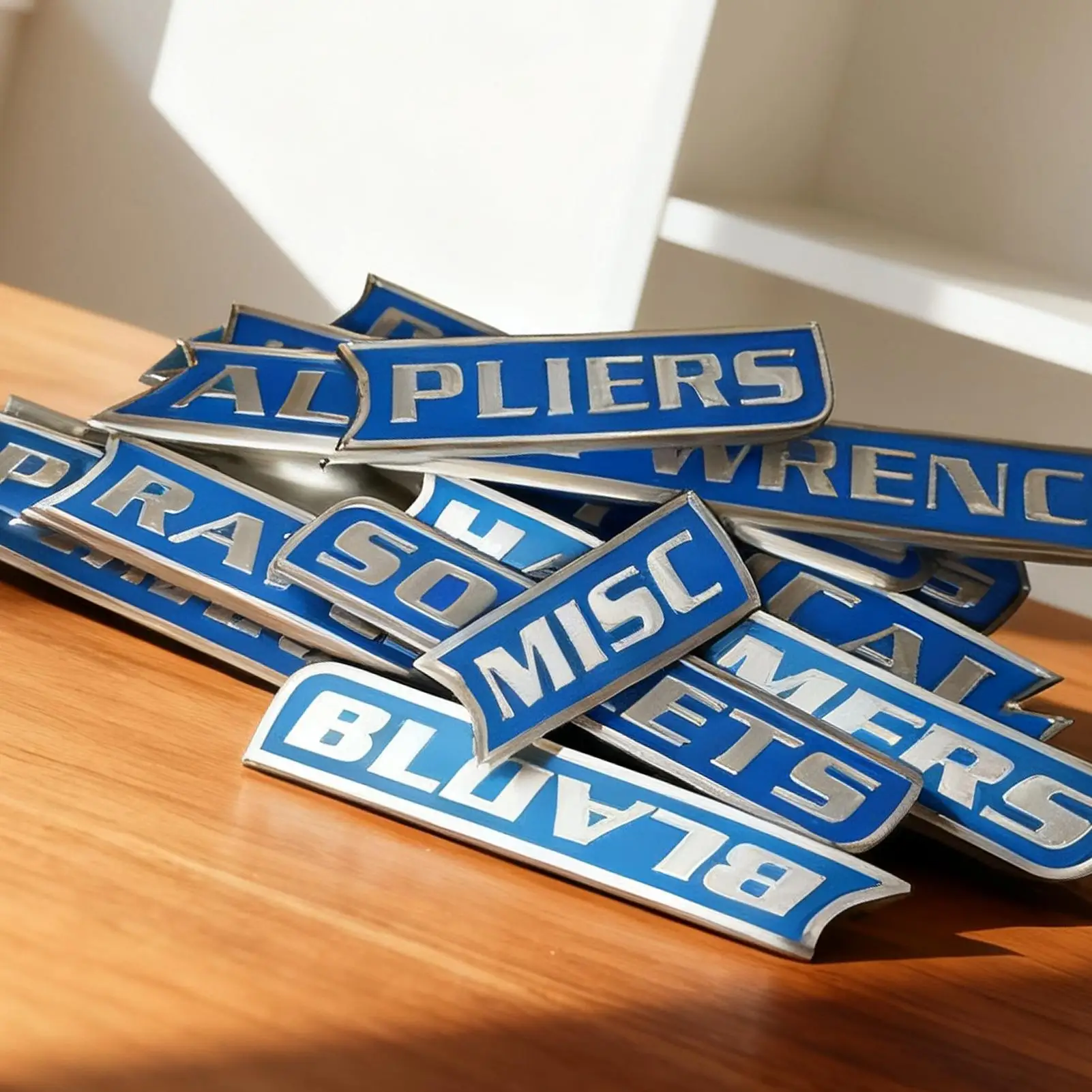 Etiquetas magnéticas para cajas de herramientas, 12 piezas, pegatinas de organización reutilizables impresas en 3D, etiquetas adhesivas para cajas de herramientas para cajones de carros de acero