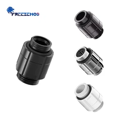 FREEZEMOD PC Water Cooling Fitting GXZDS-E3 Double Male Thread 360° Rotary G1/4 Adapter Black White Silver