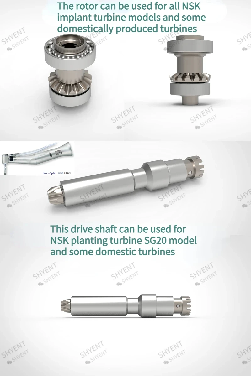 Dental Implant Turbine Accessories for NSK Rotor Drive Shaft Button Gearbox DSG20/X-SG20L Dental Maintenance Equipment