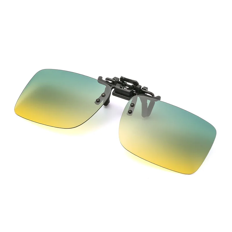 NEW Fashion 1pcs Fishing Sunglasses Clip with Box Unisex Polarized Clip on Sunglasses Near-Sighted Driving Night Vision Lens