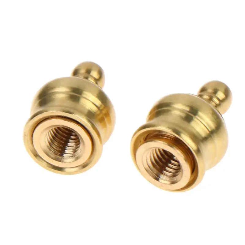 Hoyytu 2Sets Solid Brass Lamp Shade Top Decoration Screw Cap Nuts With Reducing Adapter