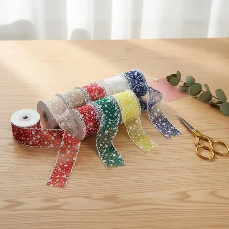 Printed Chiffon Voile Ribbon 1.5
