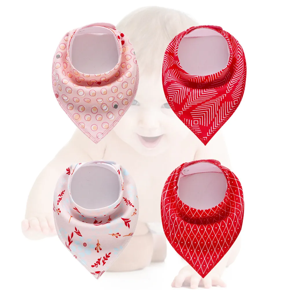

4 Pcs Baby Bibs Drool Bandana Saliva for Girls Feeding Cloth Towels