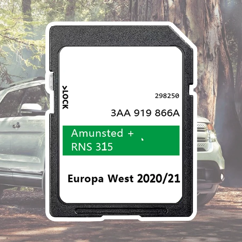 

SD Card Europe UK Maps 3AA919866A GPS for Skoda Yeti Fabia Roomster Octavia Superb Car with RNS 315 Navigation Amunsted + 2021