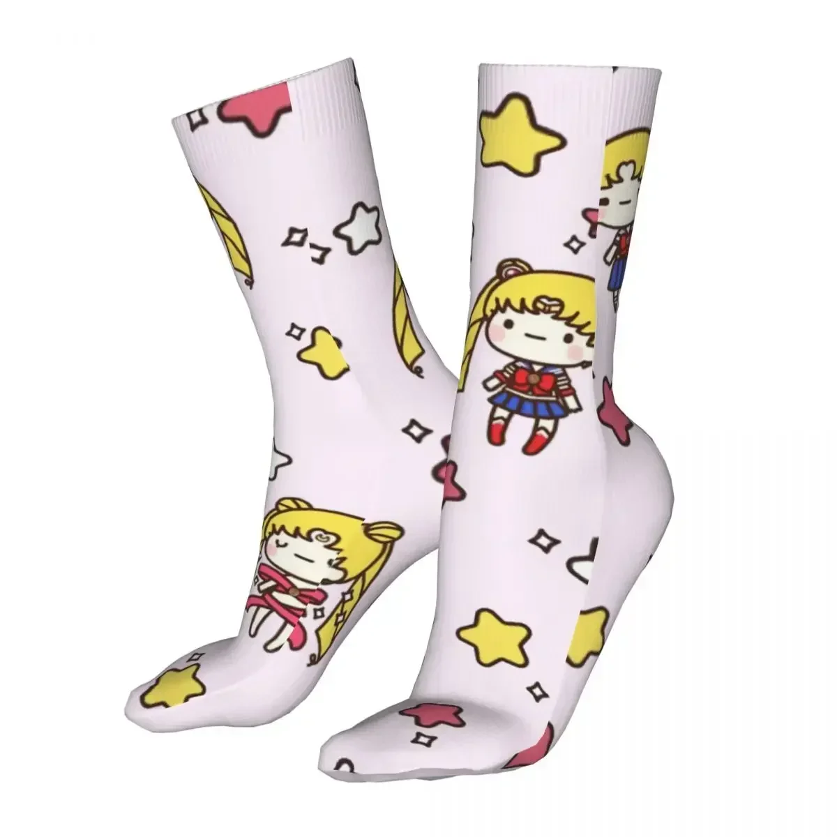 New Pink Moon Girl Anime Woman Socks 2023 Female Sport