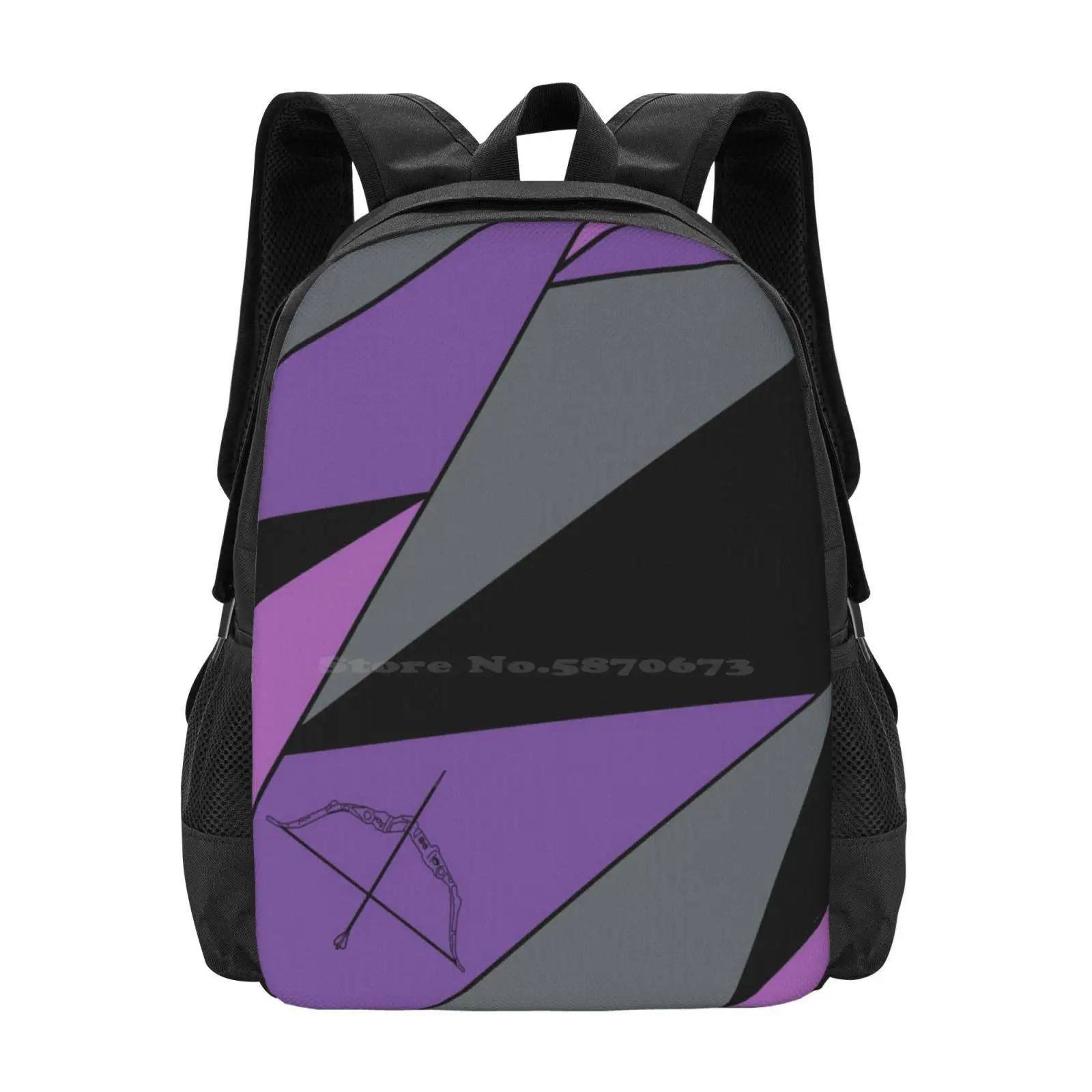 Clint-Abstrakt Fashion Pattern Design Travel Laptop School Backpack Bag Hawkeye The Clint Barton Superheros Studios Geeky Nerd