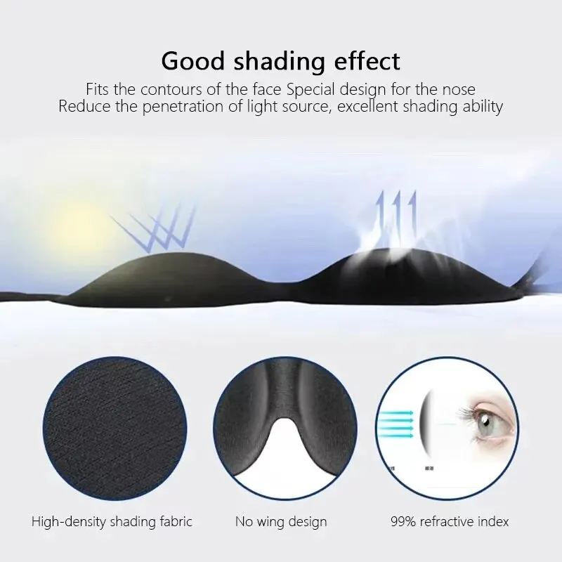 3D Sleeping Mask Block Out Light Eye Mask for Sleeping Comfort Eye Shades for Travel Nap Blindfold Sleeping Aid Eye Patch Masks