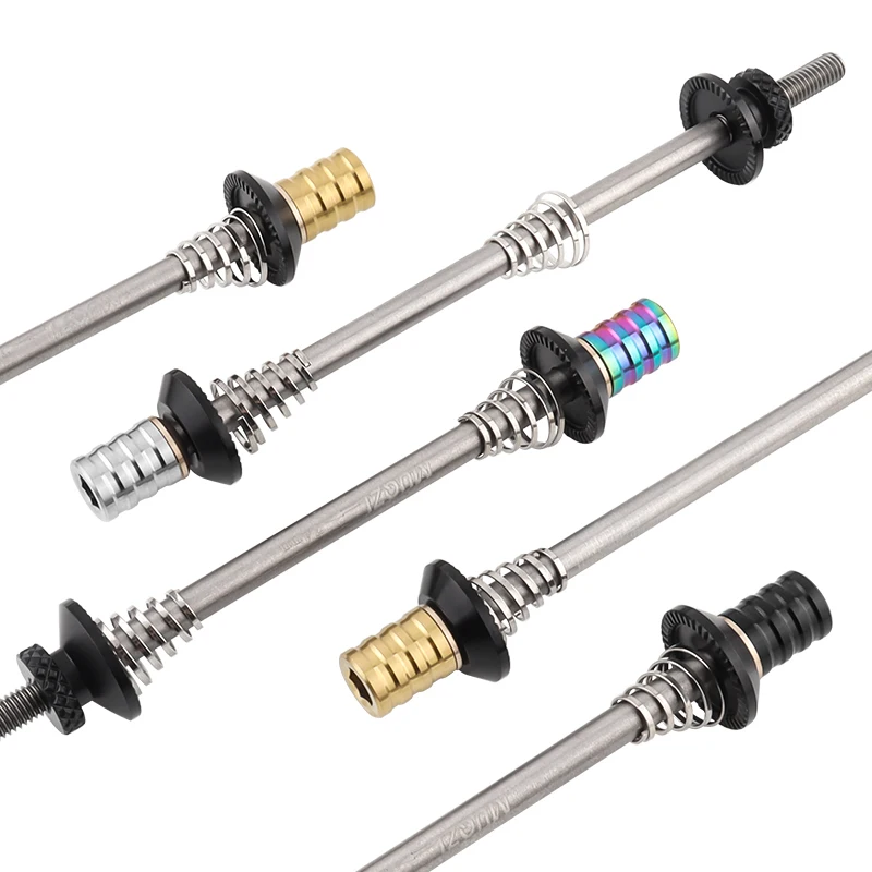 MUQZI Titanium Quick Release Skewers 74mm 85mm 100mm 130-135mm MTB BMX Road Bicycle Quick Release Titanium Alloy Axle