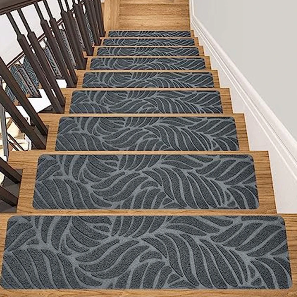 Self-Adhesive Anti-Slip Step Pad 76x20cm Brushed Embossed Carpet Indoor Stairs Treads Carpet Living Room Stairs Steps Tread Mats