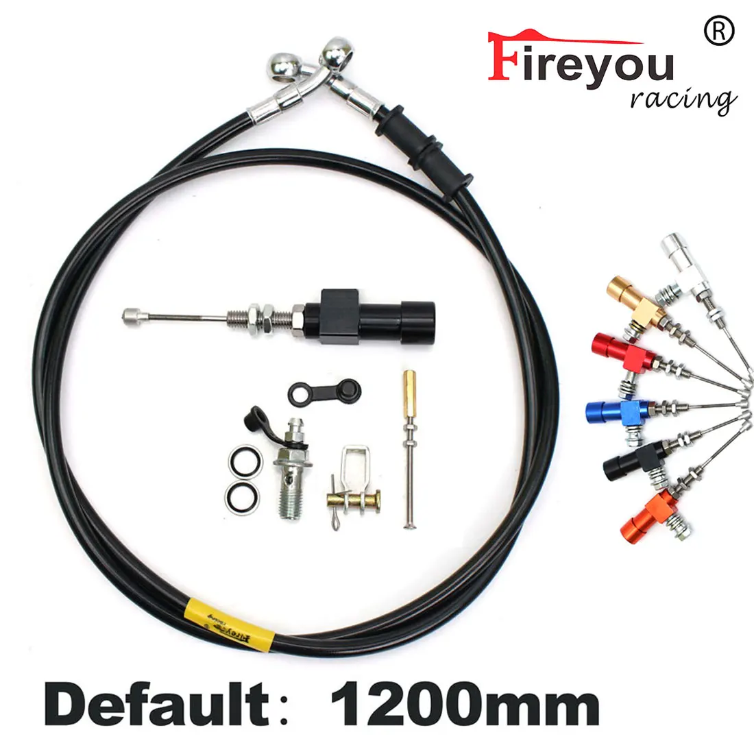 Universal 12,7mm Kolben Motorrad Hydraulische Kupplung Hauptzylinder Stange Mit Bremsschlauch Aluminium Für Motocross Dir Bike Motos