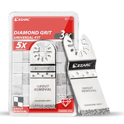 EZARC 3PCS Diamond Oscillating Saw Blades DO34F - Flush Cut Blade for Grout, Mortar, Soft Tile - MultiTool Accessory for Cutting