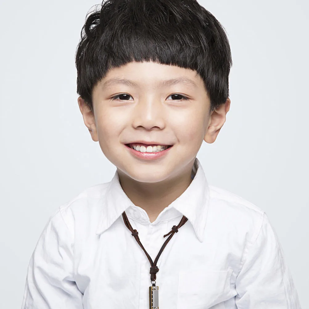 

2 Pcs Mini Harmonica Pendant Necklace Musical Instrument Gift for Kids Small Student Mouth Toys Creative Necklaces Exquisite