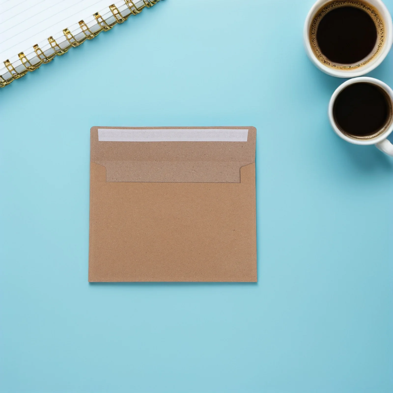 60 pçs estilo vintage a7 envelopes kraft auto selo para papelaria de casamento correspondência de negócios e cartões postais envelopes simples