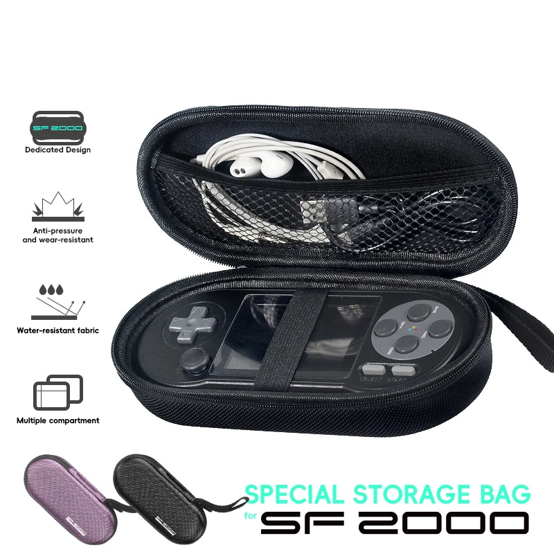 

For SF2000 Game Console Storage Bag EVA Hard Portable Protective Case Scratch-resistant Anti-fall Protector Game Accessories