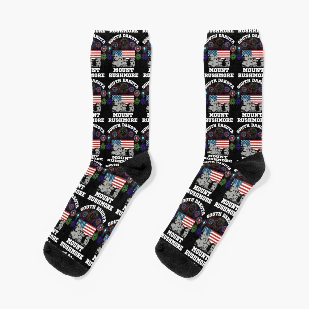 South Dakota Mount Rushmore 4th Of July Socks Running Socks Man